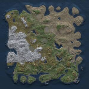 Thumbnail Rust Map: Procedural Map, Size: 4500, Seed: 1181725714, 16 Monuments