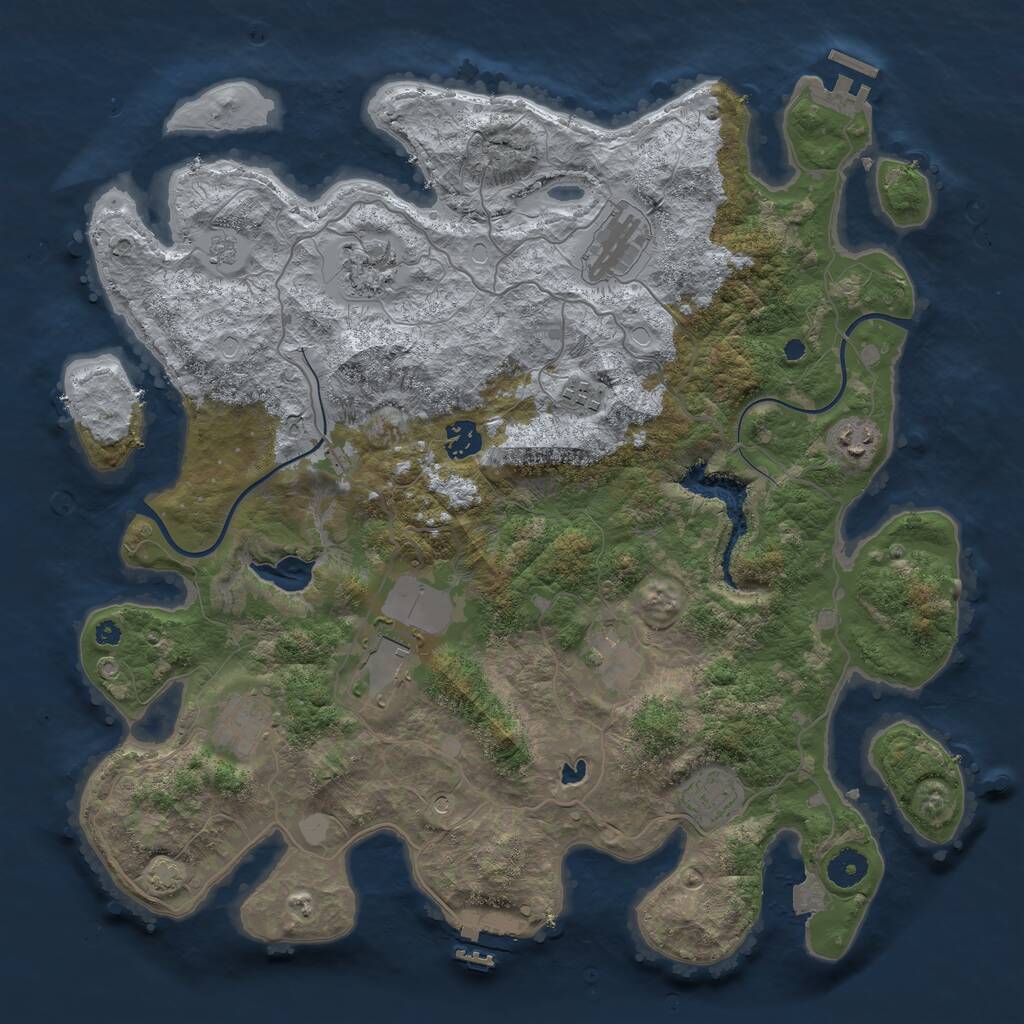 Rust Map: Procedural Map, Size: 4000, Seed: 415388797, 15 Monuments