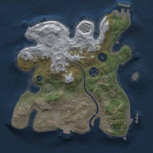 Thumbnail Rust Map: Procedural Map, Size: 2500, Seed: 287387715, 8 Monuments