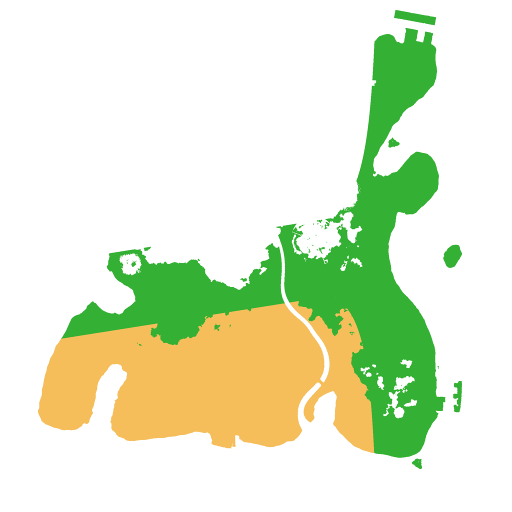 Biome Rust Map: Procedural Map, Size: 2500, Seed: 287387715