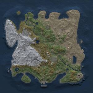 Thumbnail Rust Map: Procedural Map, Size: 3500, Seed: 815127968, 13 Monuments