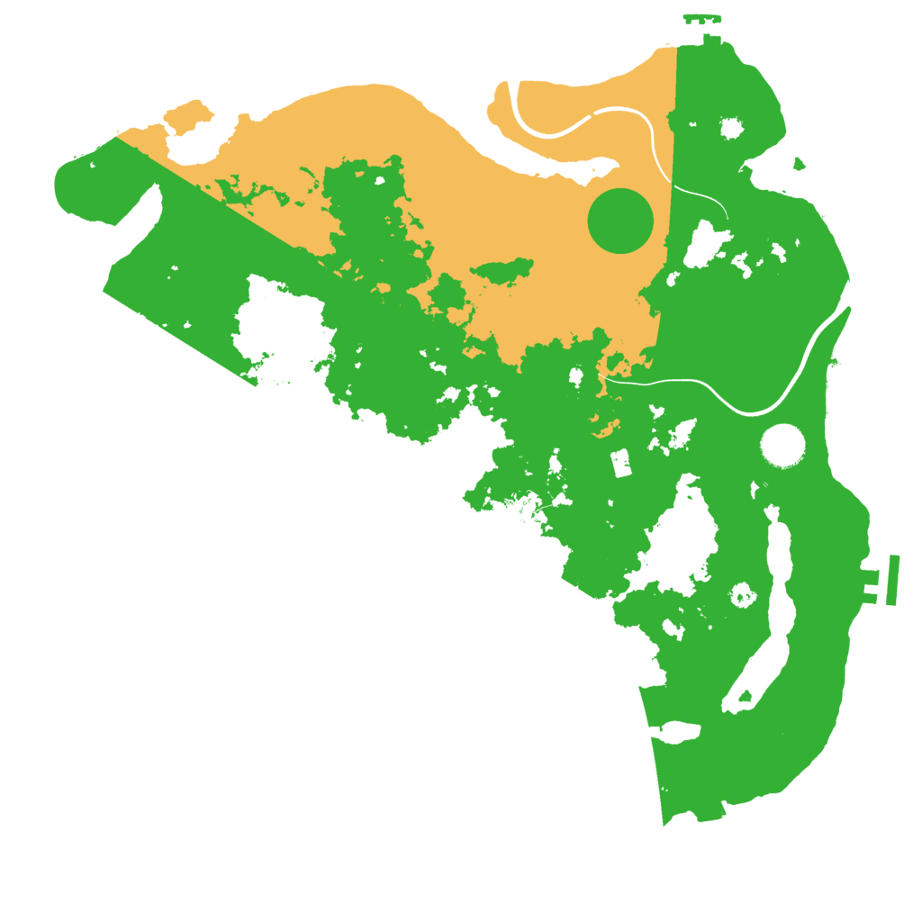 Biome Rust Map: Procedural Map, Size: 3700, Seed: 870485843