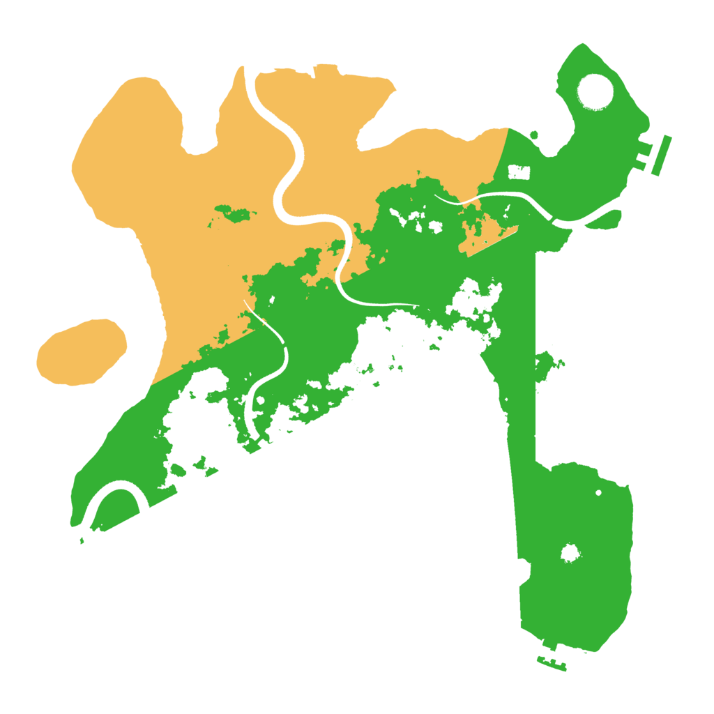 Biome Rust Map: Procedural Map, Size: 3500, Seed: 283951