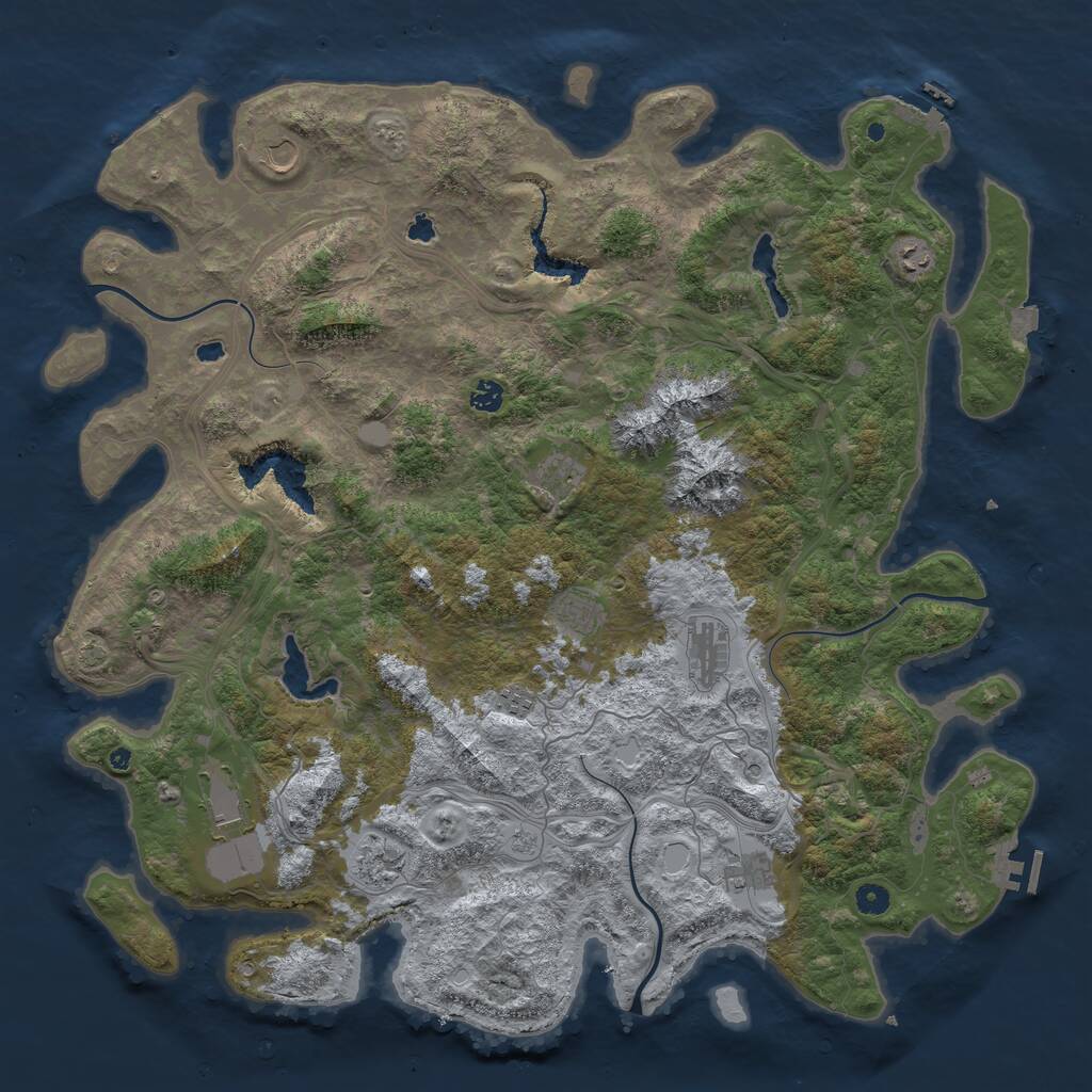 Rust Map: Procedural Map, Size: 5000, Seed: 2003799163, 16 Monuments