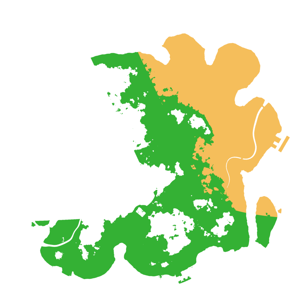 Biome Rust Map: Procedural Map, Size: 3500, Seed: 1258215