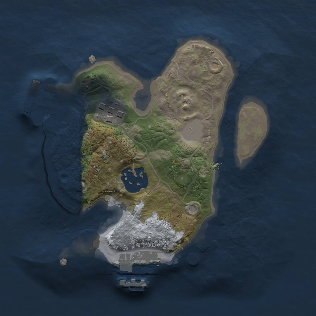 Rust Map: Procedural Map, Size: 1800, Seed: 2044427942, 5 Monuments