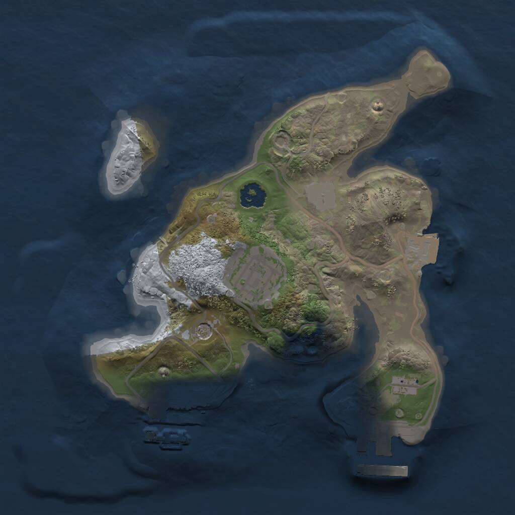 Rust Map: Procedural Map, Size: 2000, Seed: 7812, 5 Monuments