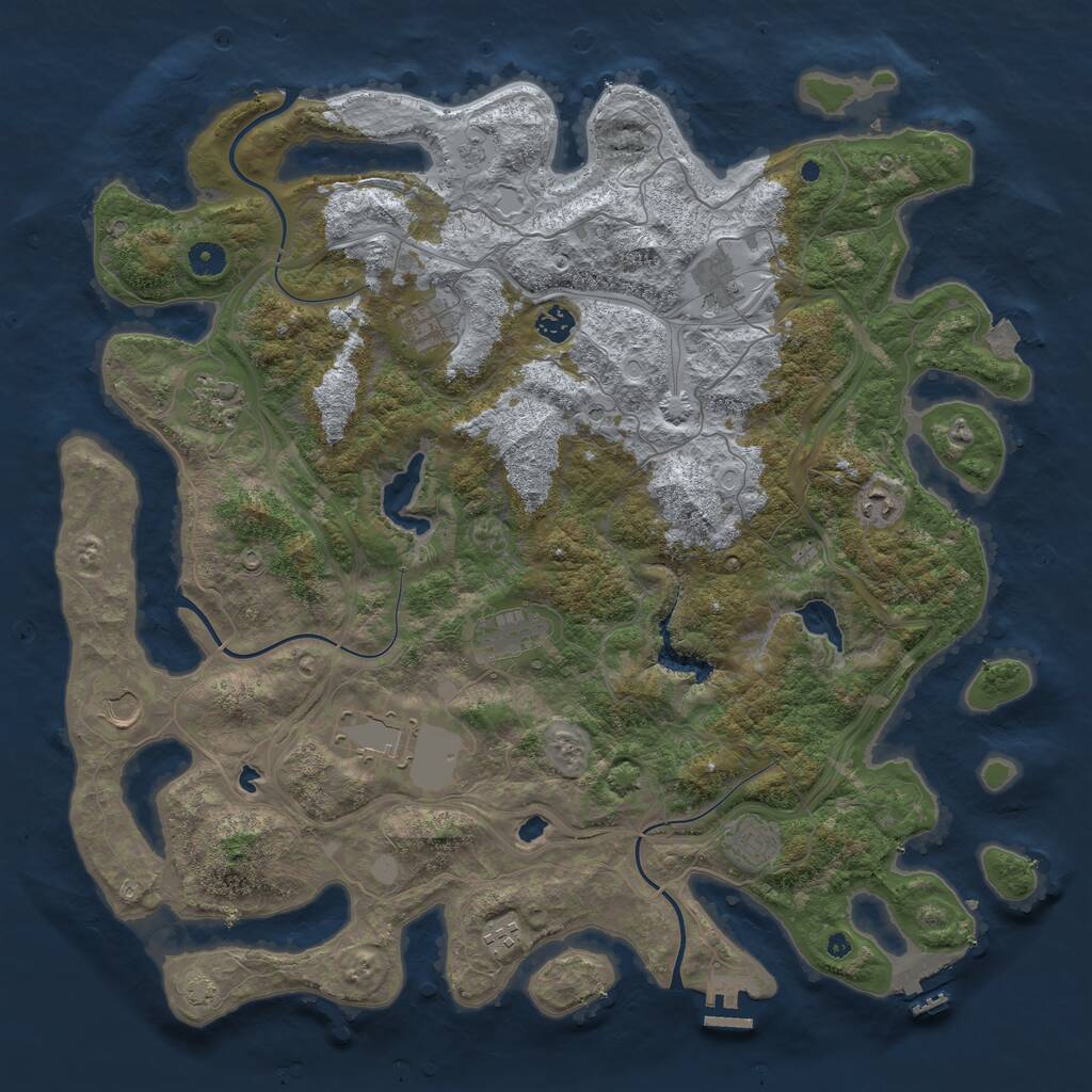Rust Map: Procedural Map, Size: 4550, Seed: 1738845682, 16 Monuments
