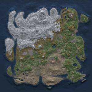 Thumbnail Rust Map: Procedural Map, Size: 3980, Seed: 304851961, 16 Monuments