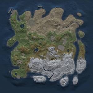 Thumbnail Rust Map: Procedural Map, Size: 3500, Seed: 1880946642, 12 Monuments