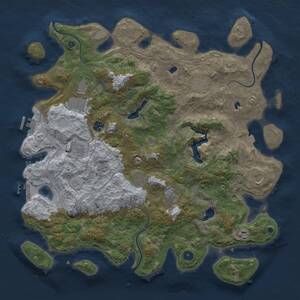 Thumbnail Rust Map: Procedural Map, Size: 4500, Seed: 2133831687, 15 Monuments