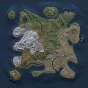 Thumbnail Rust Map: Procedural Map, Size: 2700, Seed: 1284928148, 6 Monuments