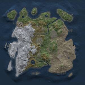 Thumbnail Rust Map: Procedural Map, Size: 3000, Seed: 359314416, 8 Monuments