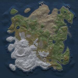 Thumbnail Rust Map: Procedural Map, Size: 3500, Seed: 979976440, 12 Monuments