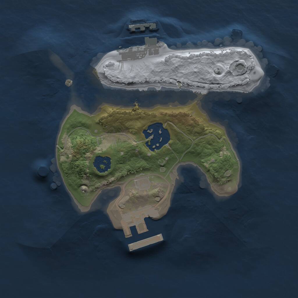 Rust Map: Procedural Map, Size: 1700, Seed: 946502135, 4 Monuments