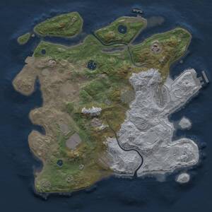 Thumbnail Rust Map: Procedural Map, Size: 3500, Seed: 468031108, 14 Monuments