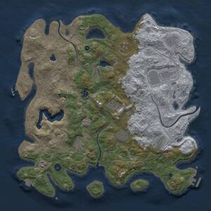 Thumbnail Rust Map: Procedural Map, Size: 4250, Seed: 518785798, 16 Monuments