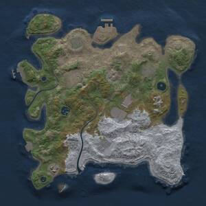 Thumbnail Rust Map: Procedural Map, Size: 3500, Seed: 537315914, 14 Monuments