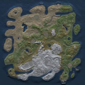 Thumbnail Rust Map: Procedural Map, Size: 4500, Seed: 2098194854, 16 Monuments