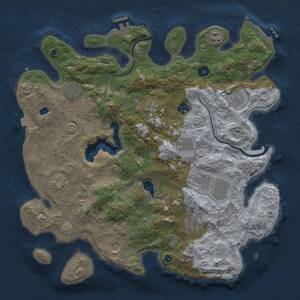 Thumbnail Rust Map: Procedural Map, Size: 4000, Seed: 223274964, 16 Monuments