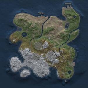 Thumbnail Rust Map: Procedural Map, Size: 2650, Seed: 1591897107, 7 Monuments