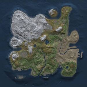 Thumbnail Rust Map: Procedural Map, Size: 3000, Seed: 837522298, 10 Monuments