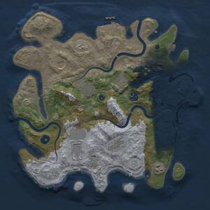 Thumbnail Rust Map: Procedural Map, Size: 3500, Seed: 1056749483, 13 Monuments