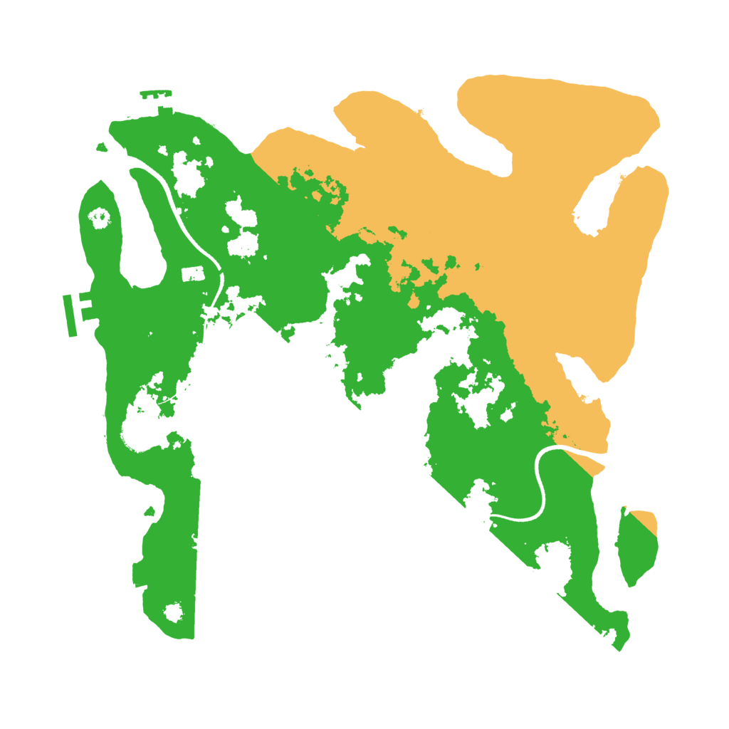 Biome Rust Map: Procedural Map, Size: 3500, Seed: 777549551