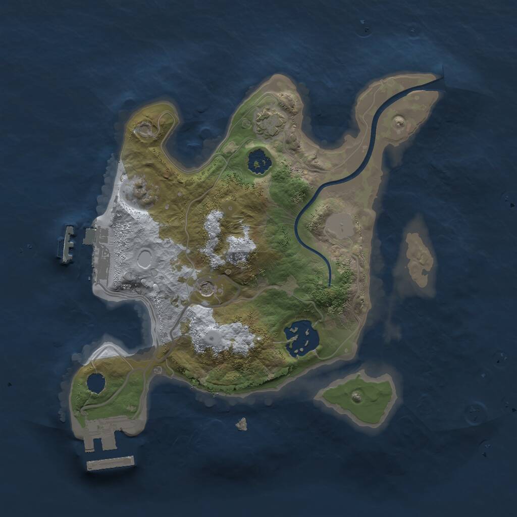 Rust Map: Procedural Map, Size: 2200, Seed: 908990215, 6 Monuments