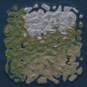 Thumbnail Rust Map: Procedural Map, Size: 6000, Seed: 37435345, 17 Monuments