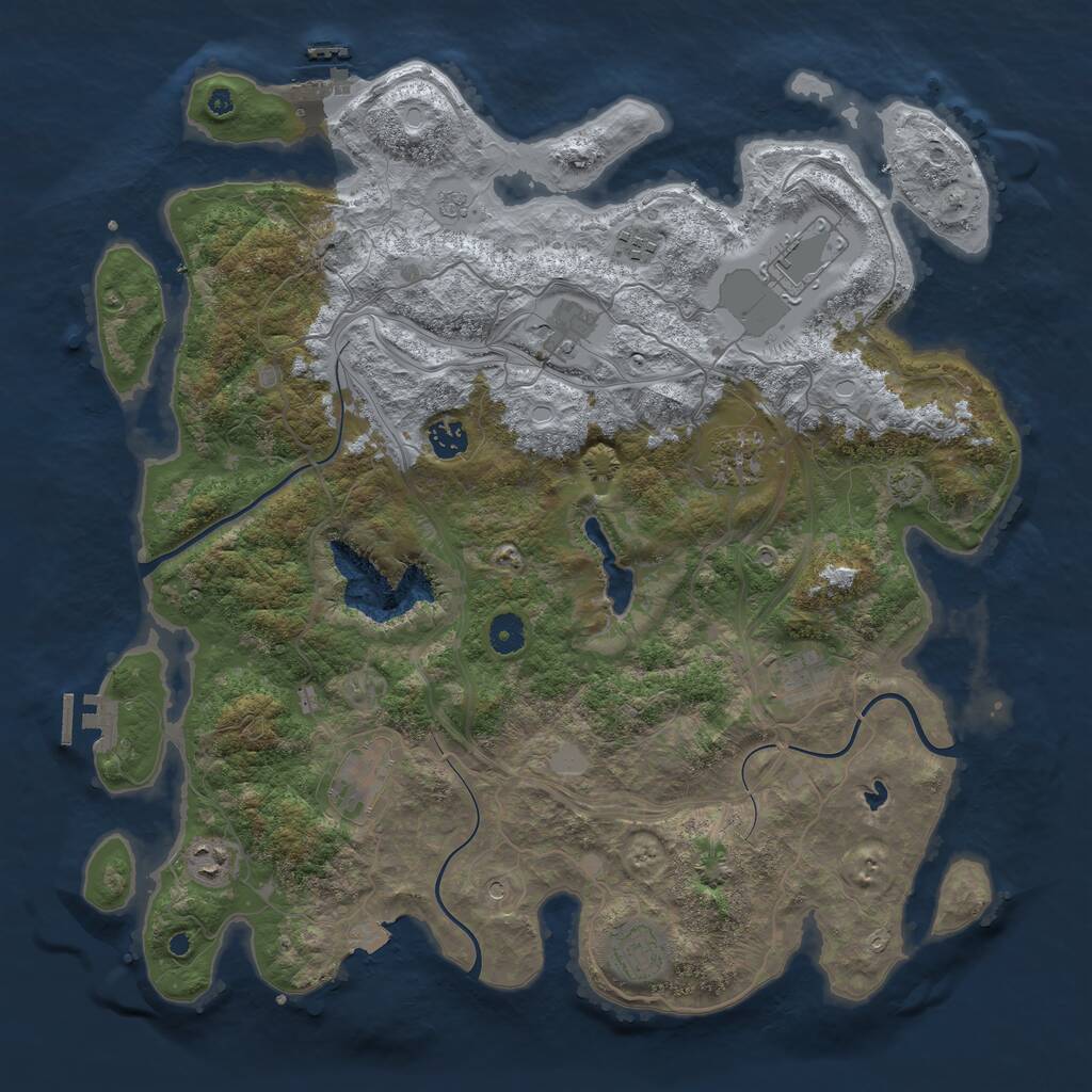 Rust Map: Procedural Map, Size: 4250, Seed: 59198, 15 Monuments