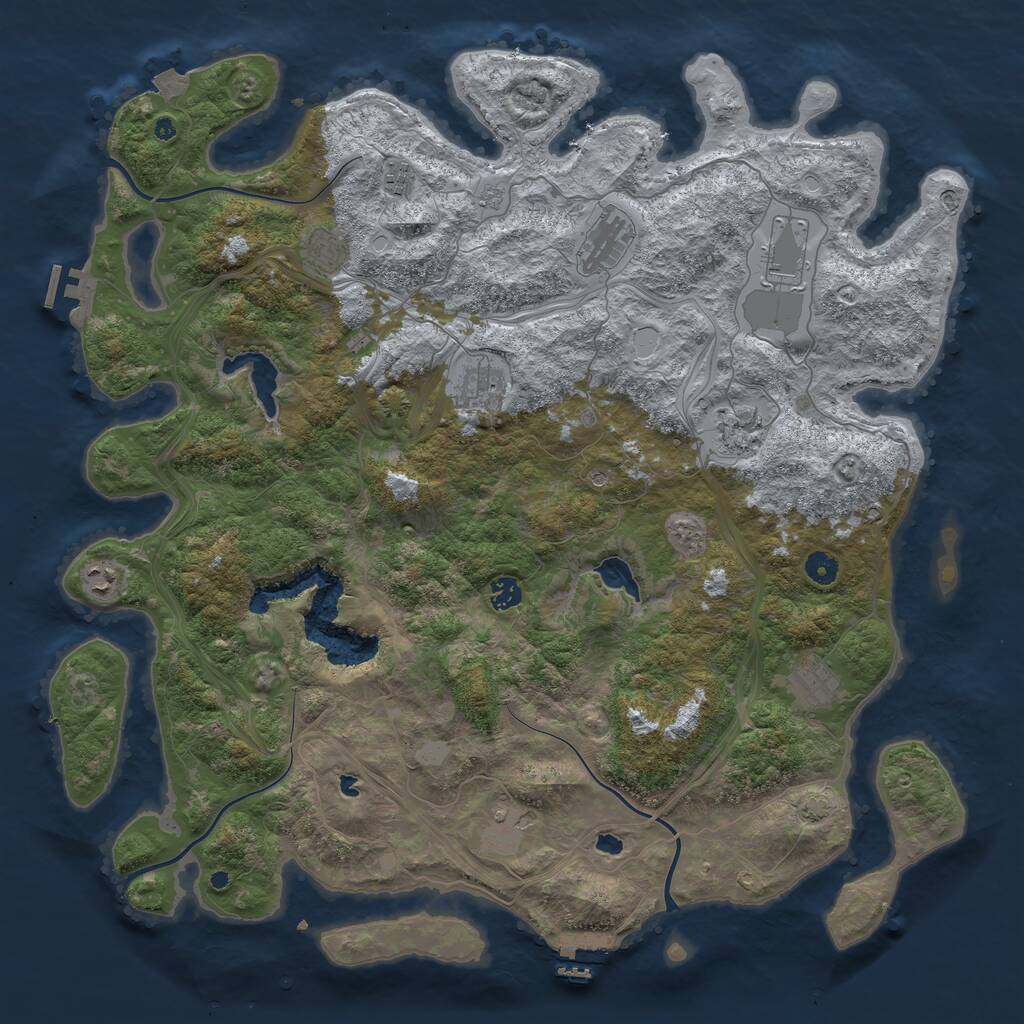 Rust Map: Procedural Map, Size: 4700, Seed: 47000, 16 Monuments