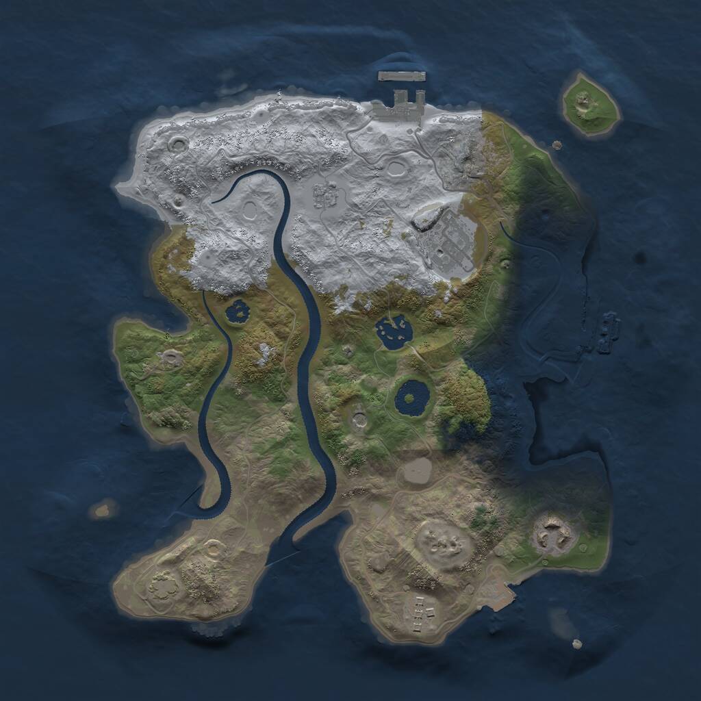 Rust Map: Procedural Map, Size: 3000, Seed: 496059738, 10 Monuments