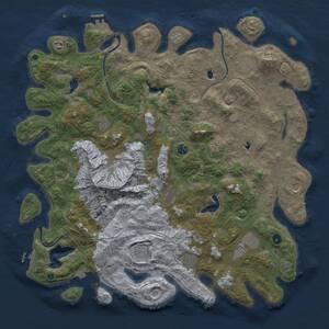 Thumbnail Rust Map: Procedural Map, Size: 5000, Seed: 94567232, 17 Monuments