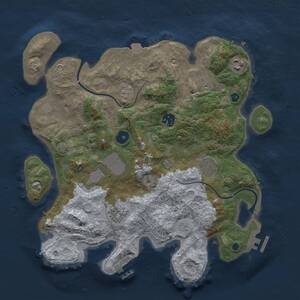 Thumbnail Rust Map: Procedural Map, Size: 3500, Seed: 1391046893, 13 Monuments