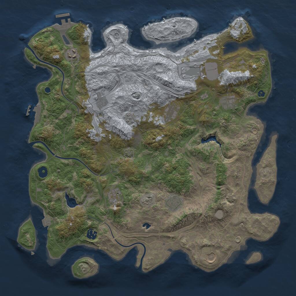 Rust Map: Procedural Map, Size: 4250, Seed: 122656565, 16 Monuments