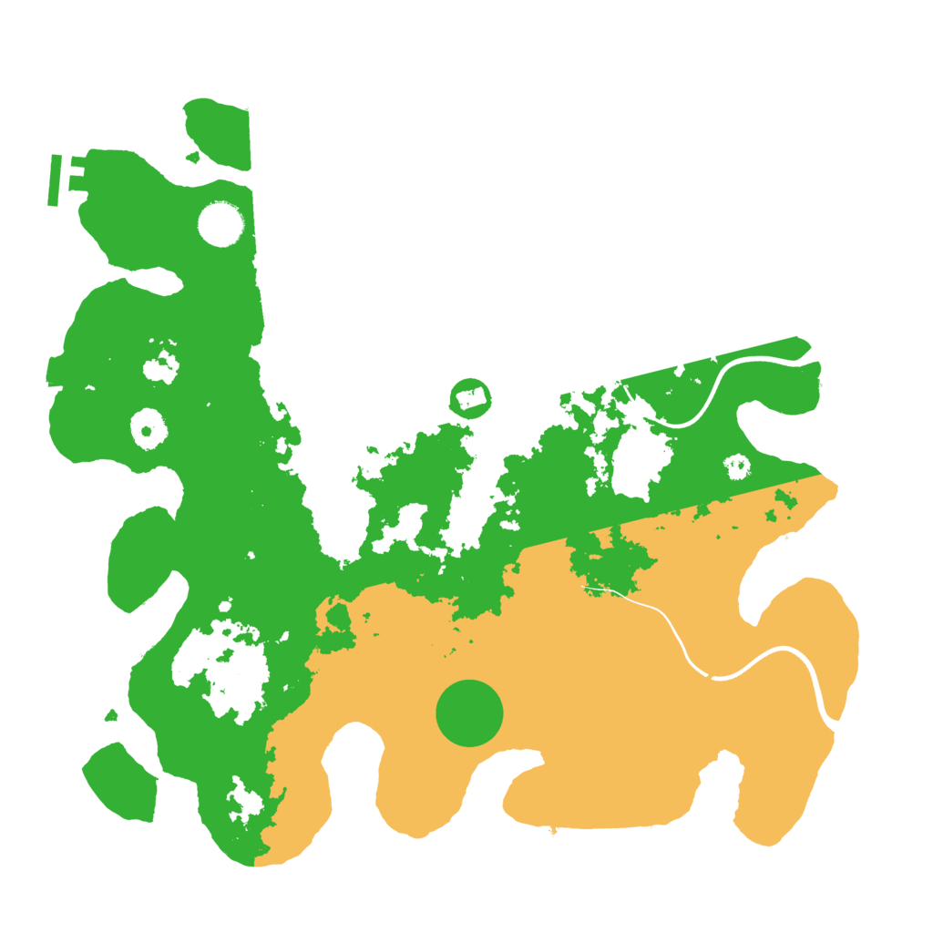 Biome Rust Map: Procedural Map, Size: 3660, Seed: 1