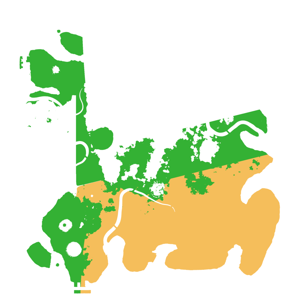 Biome Rust Map: Procedural Map, Size: 3660, Seed: 1