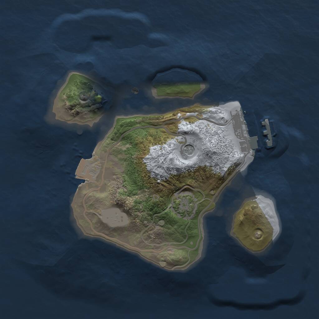 Rust Map: Procedural Map, Size: 1800, Seed: 756698, 4 Monuments