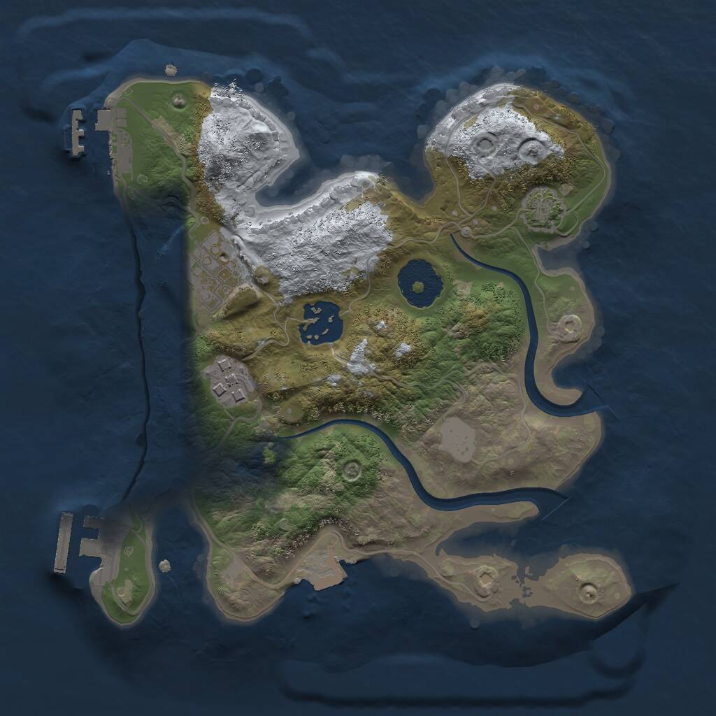 Rust Map: Procedural Map, Size: 2400, Seed: 1508369508, 7 Monuments
