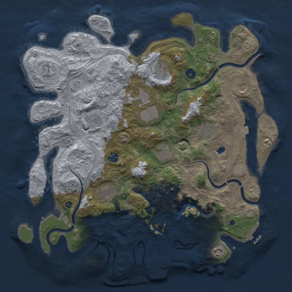 Rust Map: Procedural Map, Size: 4250, Seed: 12465754, 17 Monuments