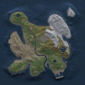 Thumbnail Rust Map: Procedural Map, Size: 2300, Seed: 789020702, 5 Monuments