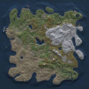 Thumbnail Rust Map: Procedural Map, Size: 4000, Seed: 29365, 14 Monuments