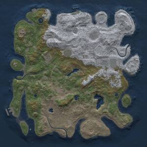 Thumbnail Rust Map: Procedural Map, Size: 4200, Seed: 904955201, 16 Monuments