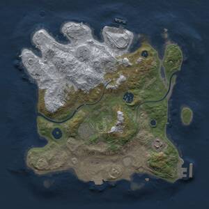 Thumbnail Rust Map: Procedural Map, Size: 3000, Seed: 6392, 11 Monuments