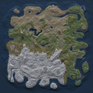 Thumbnail Rust Map: Procedural Map, Size: 4500, Seed: 879105041, 17 Monuments