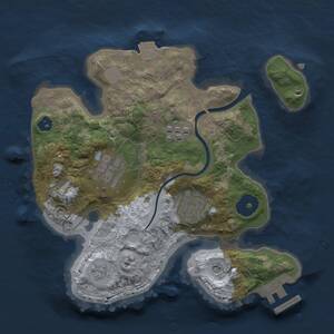 Thumbnail Rust Map: Procedural Map, Size: 2300, Seed: 848141882, 7 Monuments