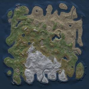 Thumbnail Rust Map: Procedural Map, Size: 4500, Seed: 1753493583, 15 Monuments