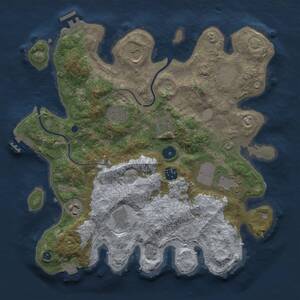 Thumbnail Rust Map: Procedural Map, Size: 3500, Seed: 1573403130, 15 Monuments