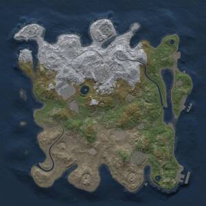 Thumbnail Rust Map: Procedural Map, Size: 3500, Seed: 450559515, 11 Monuments